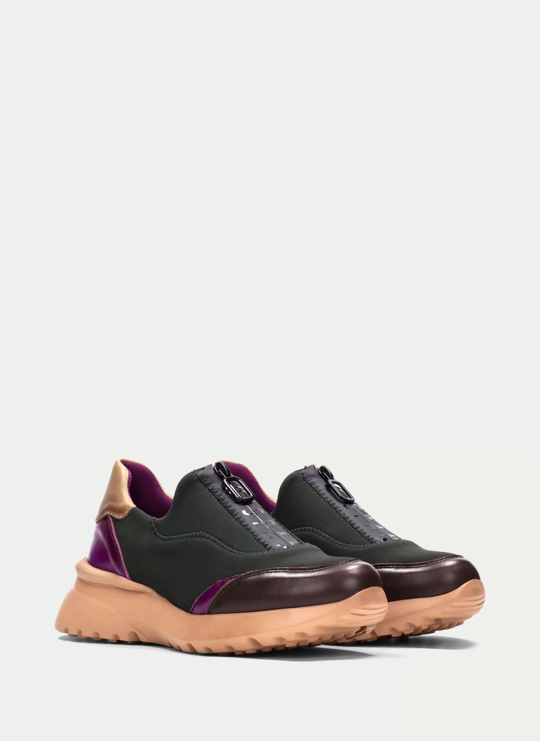 Hot Sneaker Polinesia Forest Brown Magenta Women Sneaker